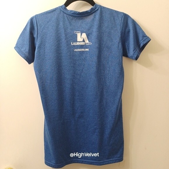 067 LA LEGGERS Running Club Tee Blue Womens sz XS (2 pcs) - Picture 8 of 8